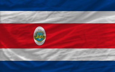 Complete waved national flag of costarica for background clipart