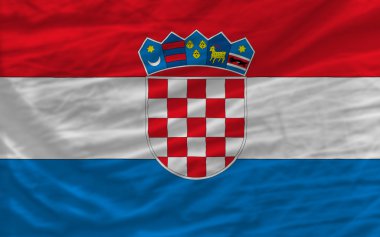 arka plan için Hırvatistan'ın dalgalı ulusal bayrak tamamlamak