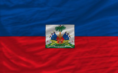arka plan için Haiti dalgalı ulusal bayrak tamamlamak