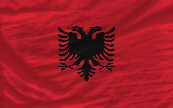 Kompletní zamával národní vlajka Albánie pro pozadí — Stock fotografie