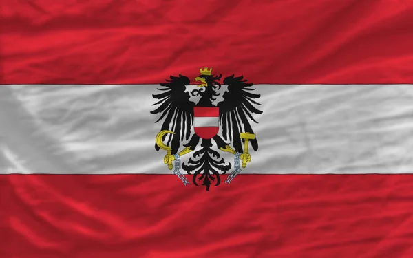 Volledige Wave nationale vlag van Oostenrijk voor achtergrond — Stockfoto
