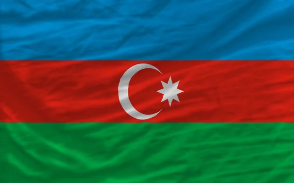 Kompletní zamával státní vlajka Ázerbájdžánu na pozadí — Stock fotografie