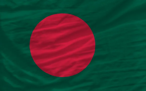 Kompletní zamával státní vlajka Bangladéše na pozadí — Stock fotografie