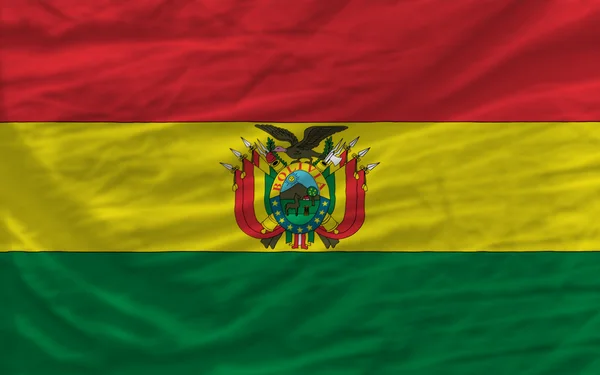 Komplett geschwenkte Nationalflagge von Bolivien als Hintergrund — Stockfoto