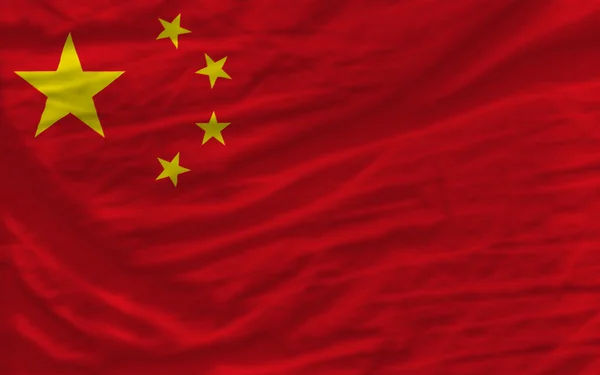 Kompletny kiwał flagi narodowej Chin na tle — Zdjęcie stockowe