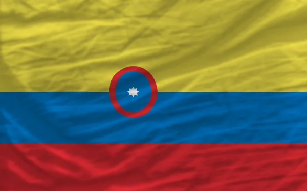 Kompletní zamával státní vlajka Kolumbie na pozadí — Stock fotografie