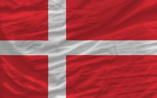 Complete waved national flag of denmark for background — Stock Photo, Image