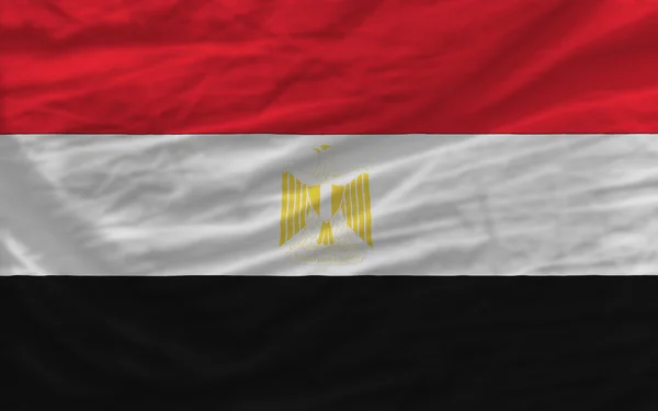 Kompletní zamával státní vlajka Egypta pro pozadí — Stock fotografie