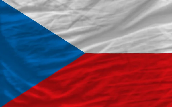 Bandeira nacional acenada completa de checo para fundo — Fotografia de Stock