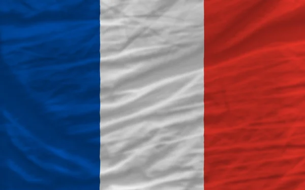 Kompletní zamával národní vlajka Francie pro pozadí — Stock fotografie