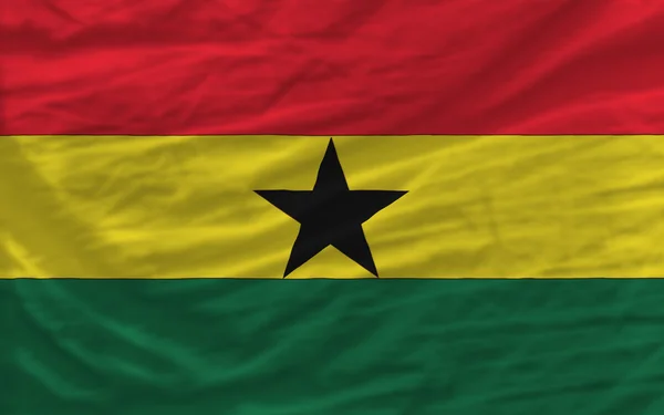 Komplett vinkat nationella flagga ghana för bakgrund — Stockfoto