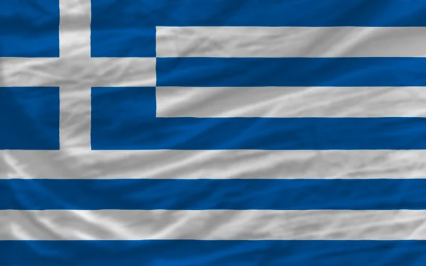 Полный размахивали государственным флагом Греции на заднем плане — стоковое фото