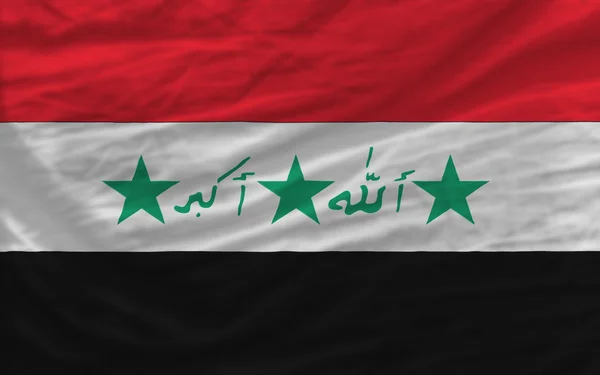 Kompletní zamával státní vlajka Iráku pro pozadí — Stock fotografie