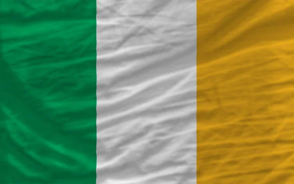 Complete waved national flag of ireland for background — Stock Photo, Image