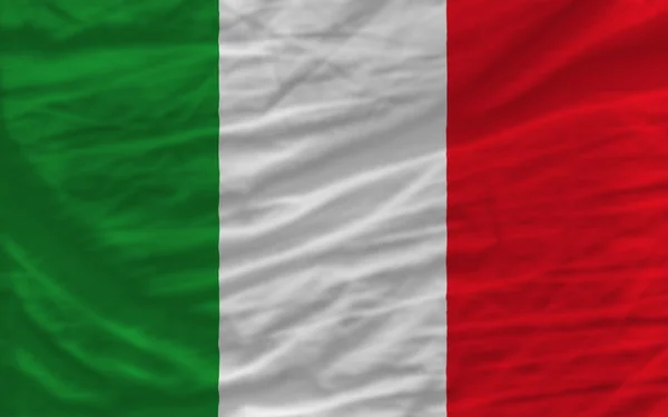 Vollständige geschwenkte Nationalflagge Italiens als Hintergrund — Stockfoto