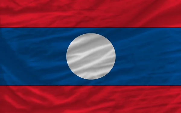 Bandeira nacional acenada completa de laos para fundo — Fotografia de Stock