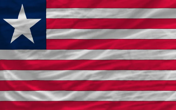 Complete waved national flag of liberia for background — Stock Photo, Image