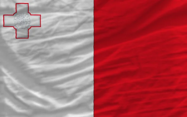 Komplett vinkat nationella flagga malta för bakgrund完成挥手的国旗，马耳他为背景 — 图库照片