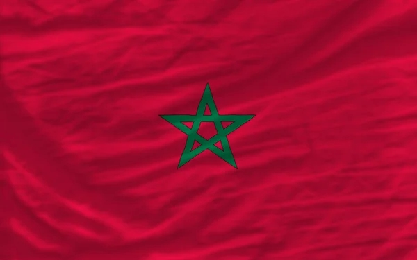 Kompletní zamával státní vlajka Maroka na pozadí — Stock fotografie