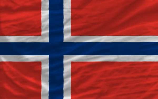 完成挥手的国旗，挪威为背景 — 图库照片