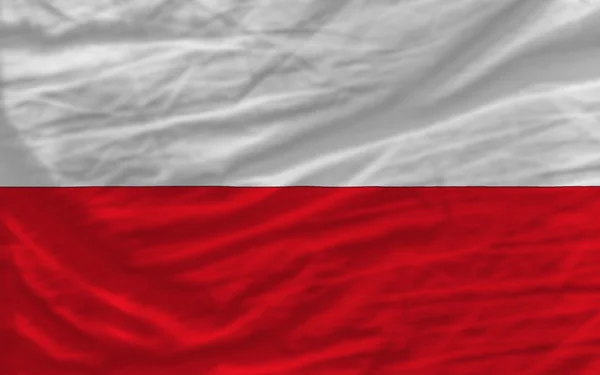 Bandera nacional ondeada completa de Polonia para el fondo —  Fotos de Stock
