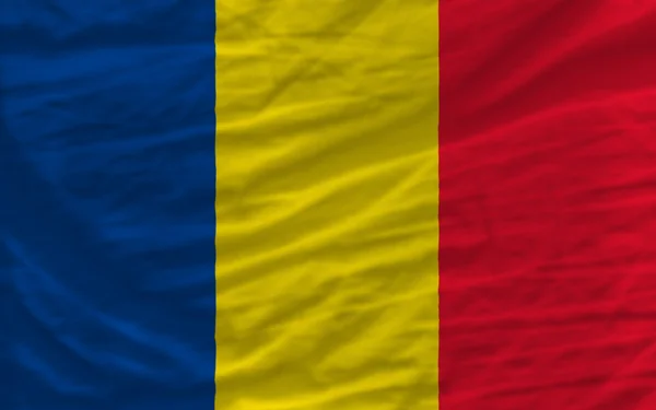 Kompletní zamával státní vlajka Rumunska pro pozadí — Stock fotografie