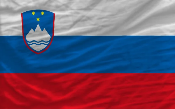 Complete waved national flag of slovenia for background — Stock Photo, Image
