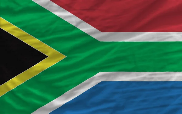 Complete waved national flag of south africa for background — Stock Photo, Image