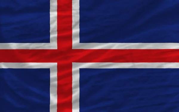 Complete waved national flag of iceland for background — Stock Photo, Image