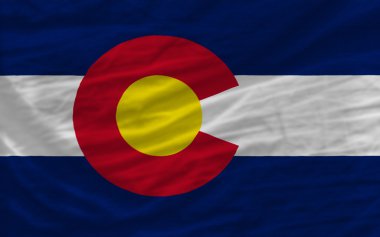 enAmerikan devlet Colorado için arka plan tam dalgalı bayrağı