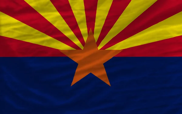 Bandeira ondulada completa do estado americano de arizona para fundo — Fotografia de Stock