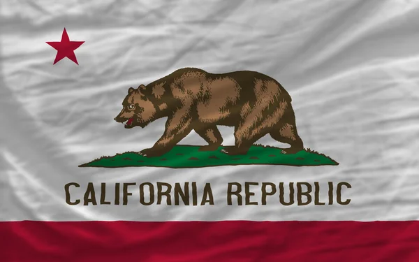 Complete waved flag of american state of california for backgrou — Stock Photo, Image
