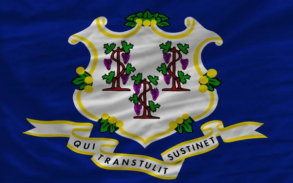 Bandera ondeada completa del estado americano de Connecticut para backgro —  Fotos de Stock