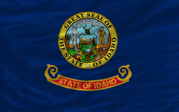 Bandiera sventolata completa dello stato americano di idaho per lo sfondo — Foto Stock