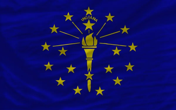 Drapeau ondulé complet de l'état américain de l'Indiana pour fond — Photo