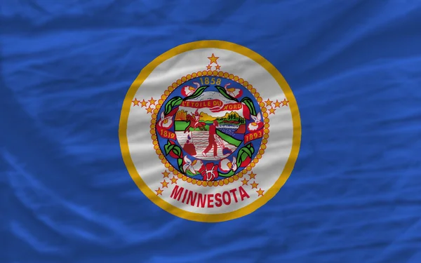 Amerikai minnesota állam a háttérképet teljes hullámos zászlaja — Stock Fotó