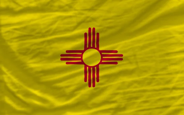 Complete waved flag of american state of new mexico for backgrou — Stock Photo, Image