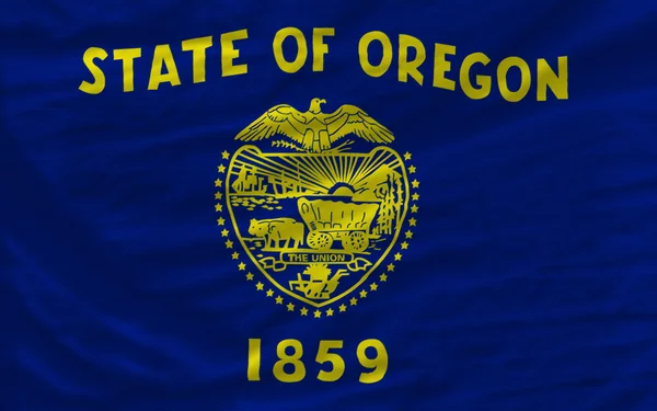 Complete waved flag of american state of oregon for background — Stock Photo, Image