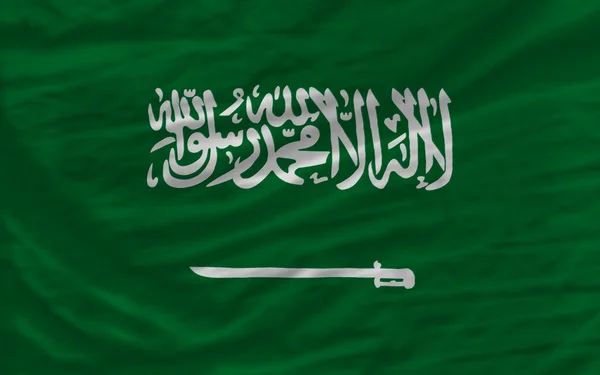 Komplett vinkat nationella flagga i Saudiarabien för bakgrund — Stockfoto