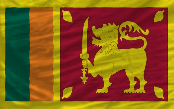 Volledige Wave nationale vlag van srilanka voor achtergrond — Stockfoto