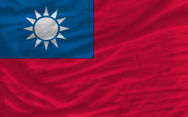 Bandera nacional ondeada completa de taiwan para el fondo — Foto de Stock