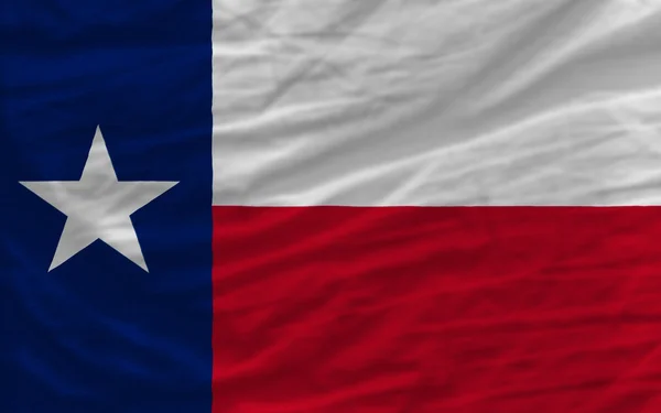 Kompletní zamával vlajka amerického státu Texas na pozadí — Stock fotografie