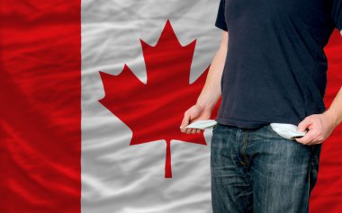 Recession impact on young man and society in canada clipart