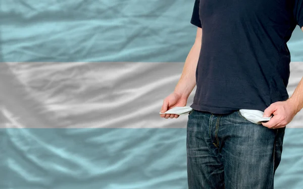Recession impact on young man and society in arentina — Stock Photo, Image