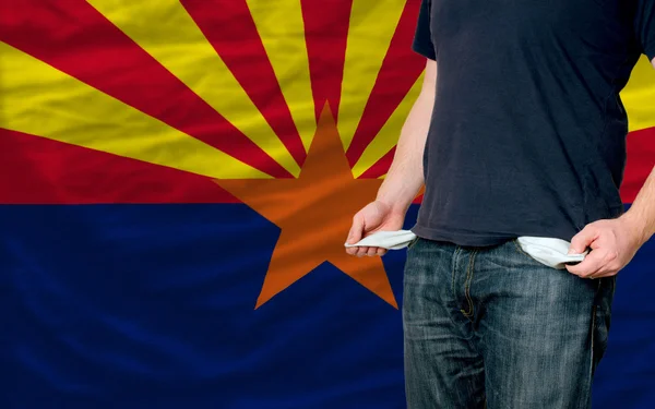 Recession impact on young man and society in arizona — Stock Photo, Image
