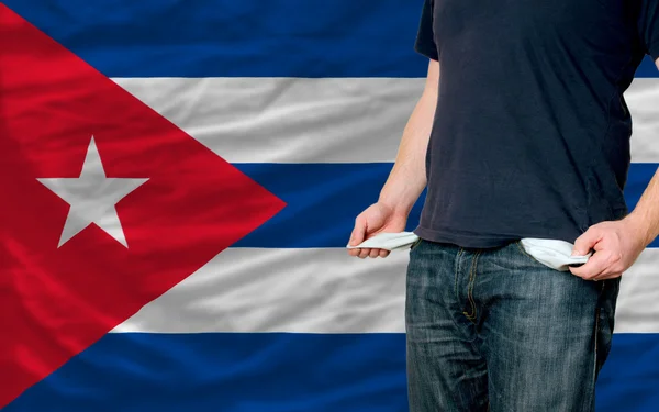 Recession impact on young man and society in cuba — Stock Photo, Image