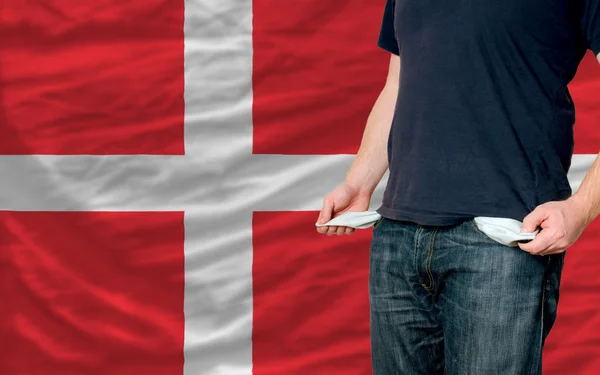 Lågkonjunkturen påverka ung man och samhället i Danmark — Stockfoto