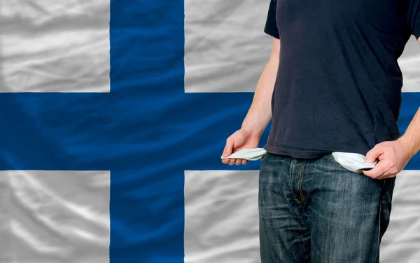 stock image Recession impact on young man and society in finland