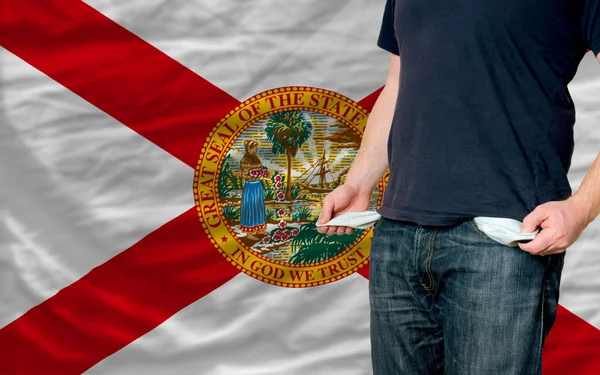 Вплив рецесії на молодого чоловіка і суспільство у Флориді — стокове фото