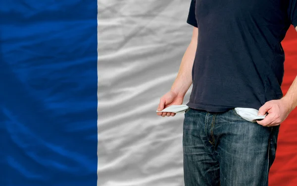 Gevolgen van de recessie op jonge mens en maatschappij in Frankrijk — Stockfoto